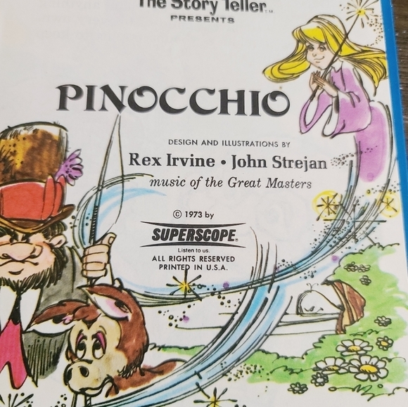 Vintage 70s Pinocchio Children's Picture Book - Picture 5 of 9